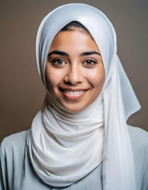 mujer con hiyab sonriendo