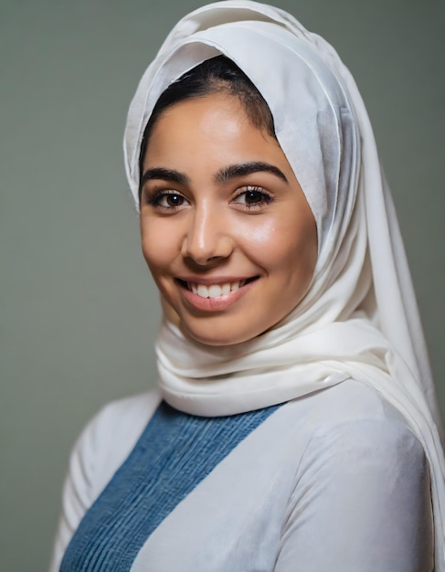 mujer con hiyab sonriendo