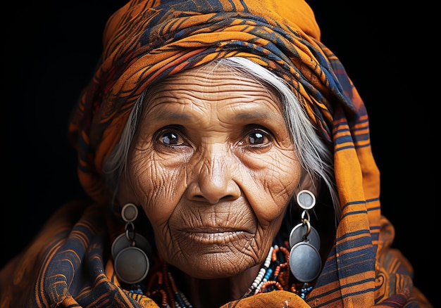 Mujer india anciana Día de la Mujer Tradición y cultura generada por la IA