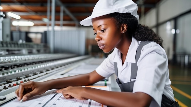 Mujer ingeniero de servicio