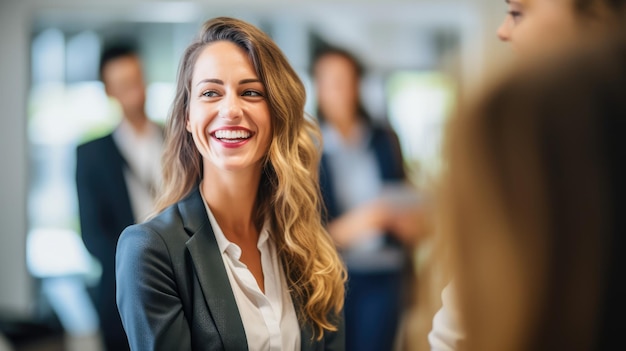 mujer inteligente presente trabajo y recibió elogios y complementos de su compañero de equipo la gente aplaude manos con sonrisa feliz felicitación en la sala de reuniones finanzas empresariales