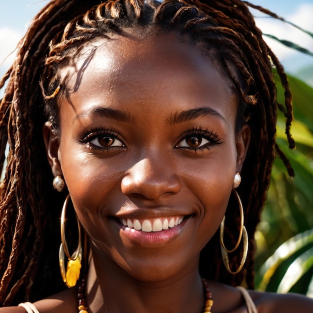 Mujer jamaicana de Jamaica ciudadano nacional típico