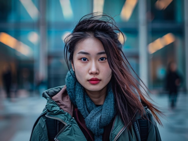 Mujer joven en la ciudad