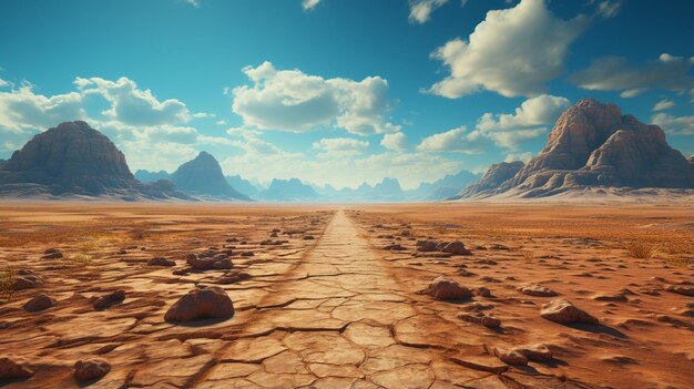 mujer joven en el desierto