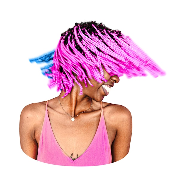 Mujer joven elemento png fondo transparente