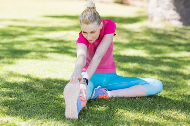 Mujer joven, hacer, yoga