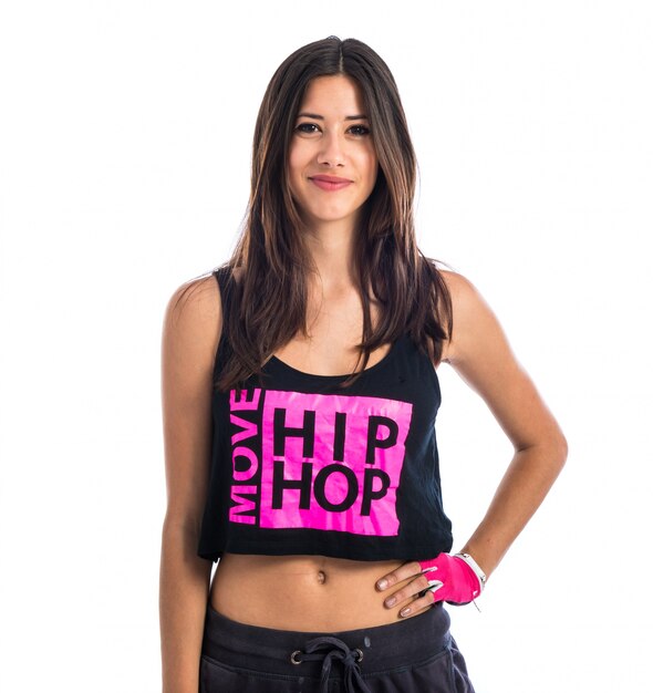 Mujer joven de hip hop