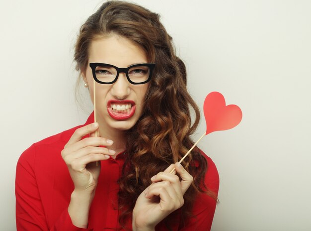 Foto mujer joven lista para la fiesta