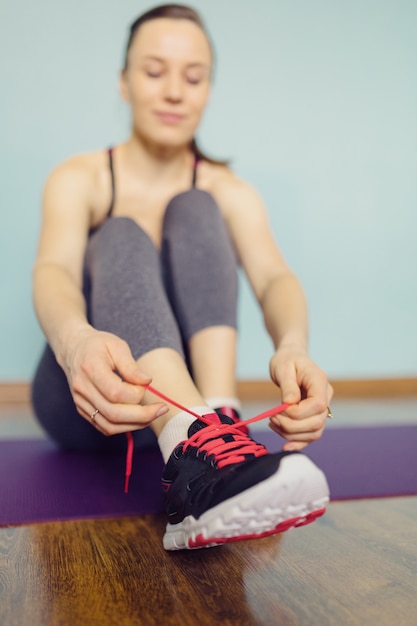 Mujer joven, en, ropa deportiva