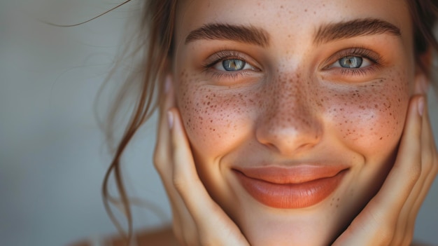 Mujer joven sonriendo con elegancia