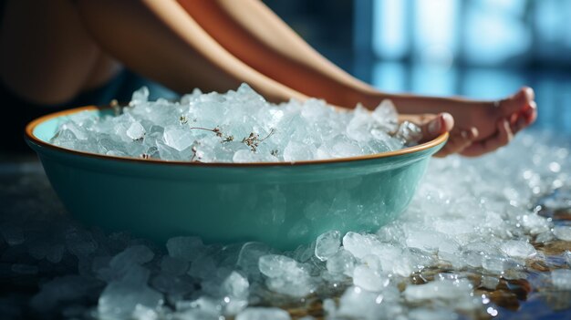 Foto mujer joven en spa