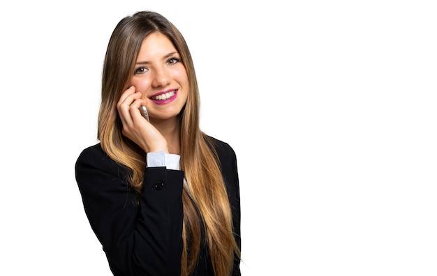 Mujer joven, en el teléfono