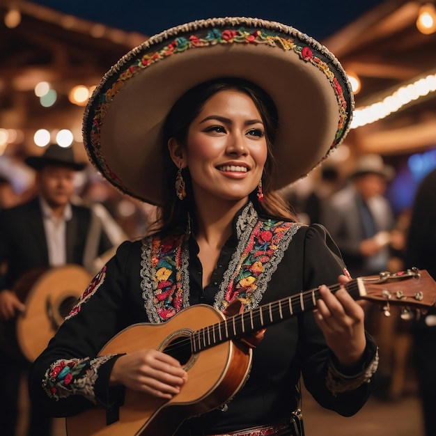 Mujer Mariachi en el Cinco de Mayo