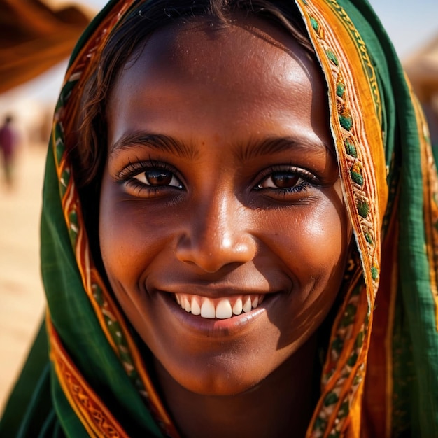 Mujer mauritana de Mauritania ciudadano nacional típico