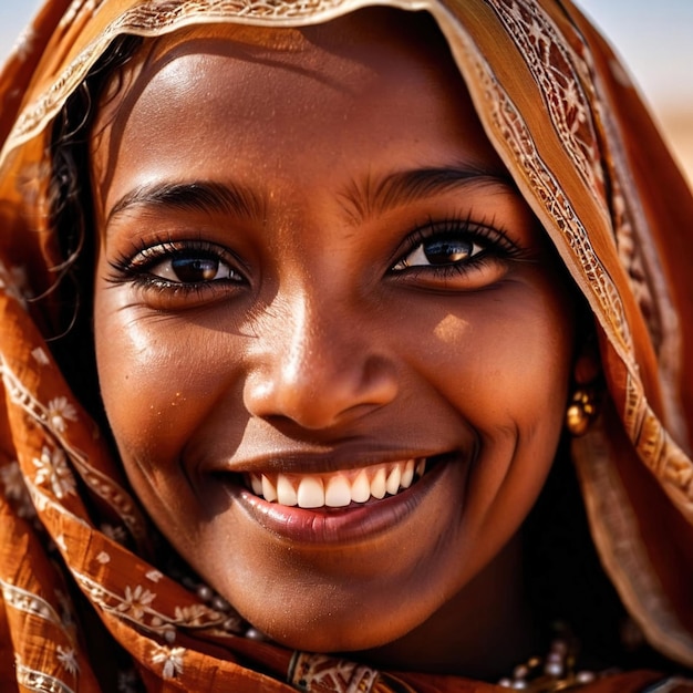 Foto mujer mauritana de mauritania ciudadano nacional típico