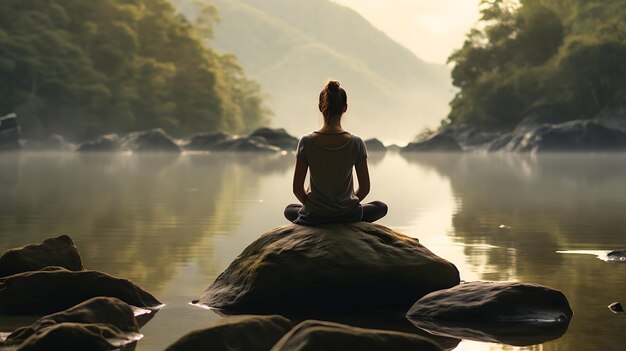 Mujer de meditación