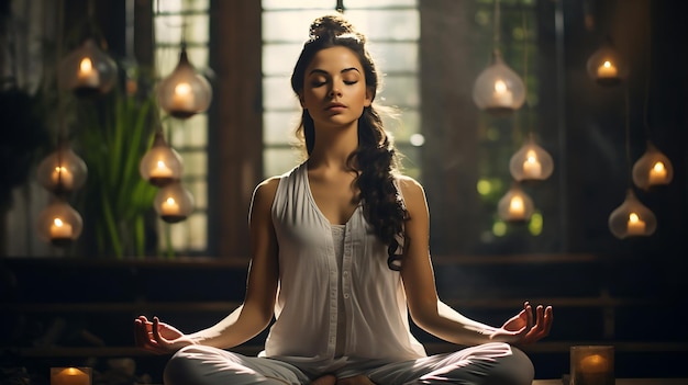 Mujer de meditación