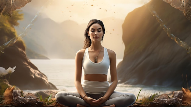 Mujer de meditación