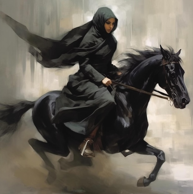 Mujer musulmana a caballo