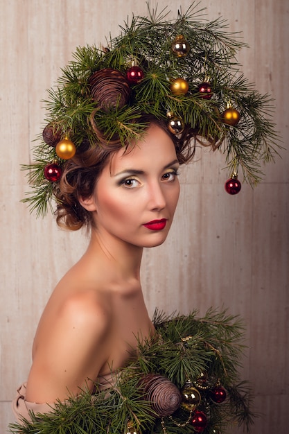 Mujer de navidad.