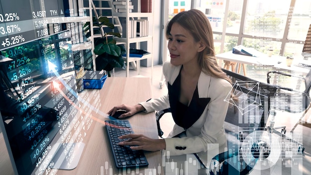 Foto mujer de negocios asiáticos