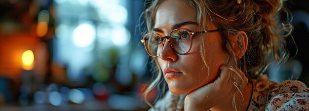 Foto mujer de negocios bajo estrés mientras dirige su empresa xa