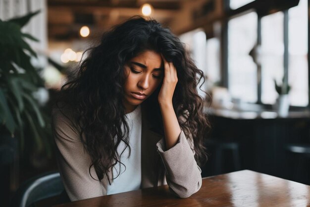 Mujer de negocios estresada