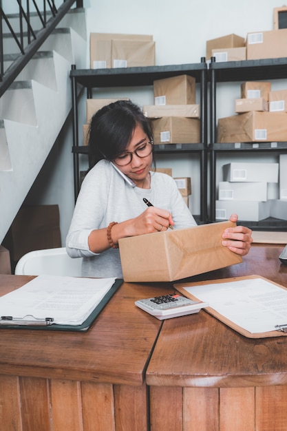 Mujer de negocios independientes