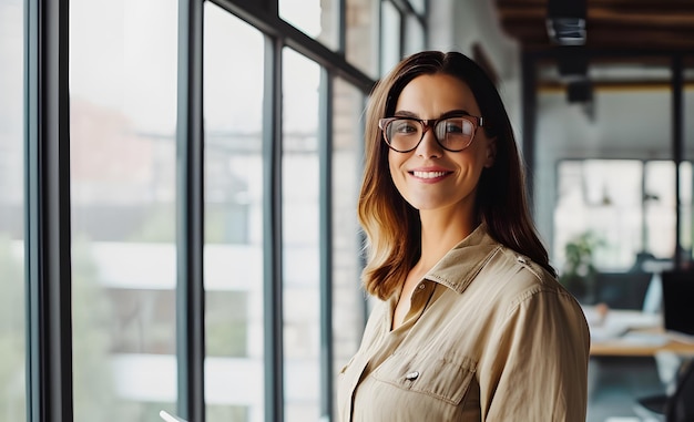 mujer de negocios en la oficina