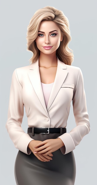 Mujer de negocios de personajes 3D