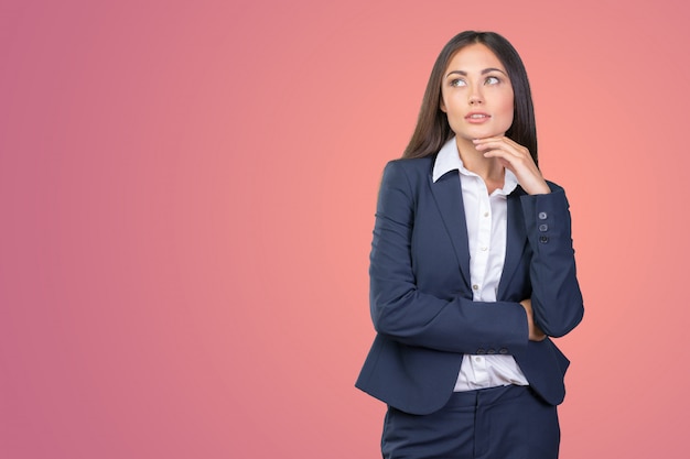 Mujer de negocios, sonriente