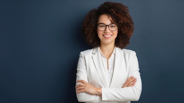 Una mujer de negocios.