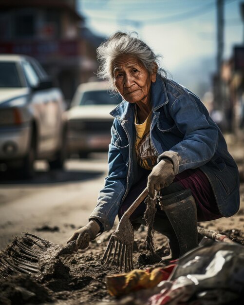 mujer nepalí pobre