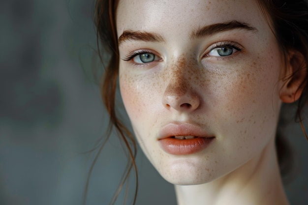 Una mujer con ojos verdes y cabello rojo