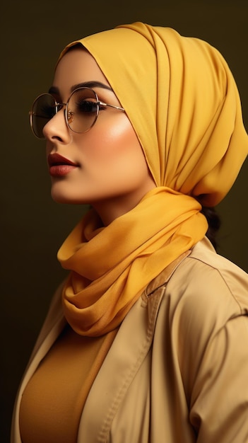 Mujer de Oriente Medio con gafas