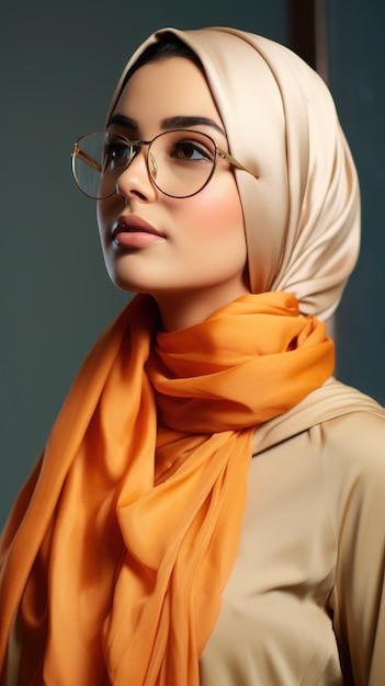 Mujer de Oriente Medio con gafas