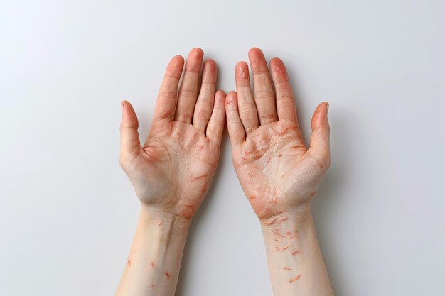 Foto una mujer con la palabra mano en el brazo