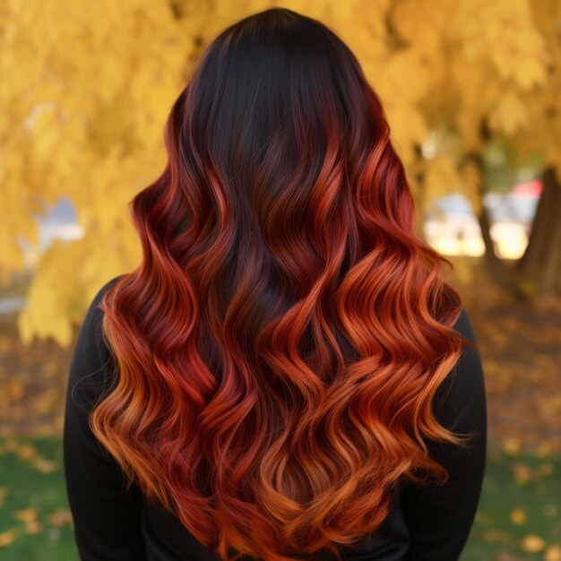 Mujer con pelo largo y sombrío