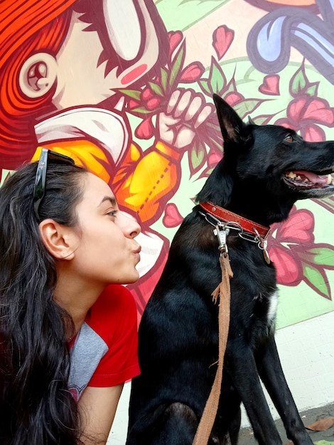 Mujer con perro