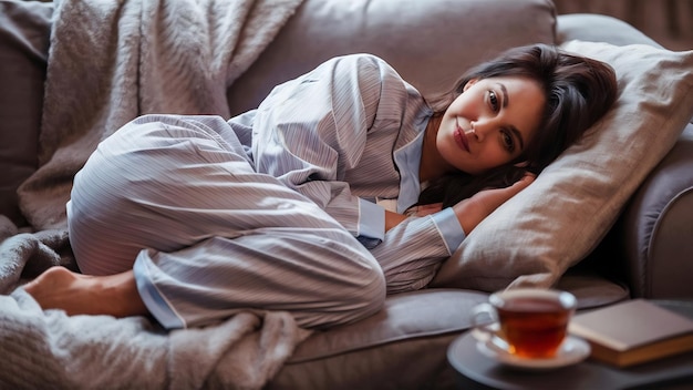 Mujer en pijama