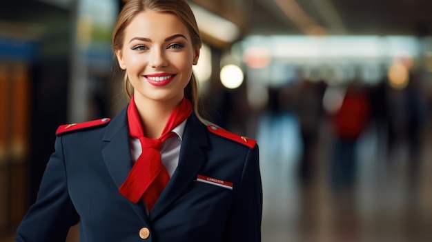 Mujer piloto frente a avión