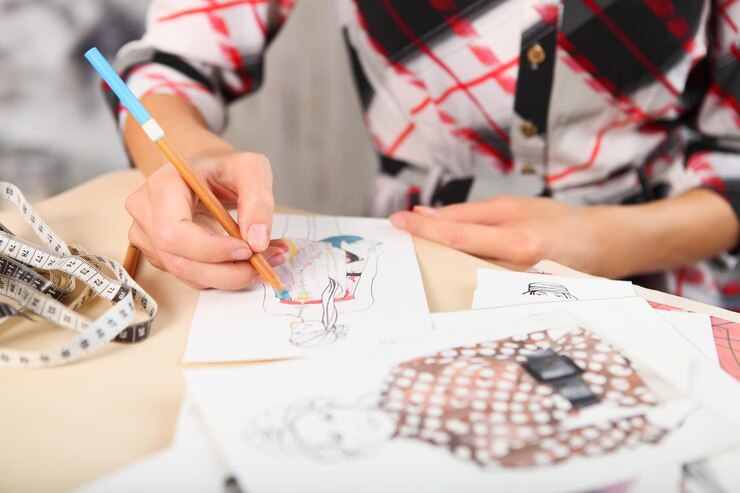 Foto mujer pintando en papel