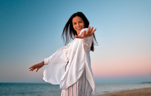 Mujer en la playa