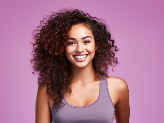 Mujer profesional de deportes muy linda sonriendo