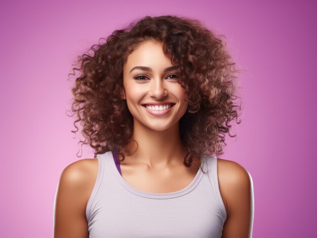 Mujer profesional de deportes muy linda sonriendo