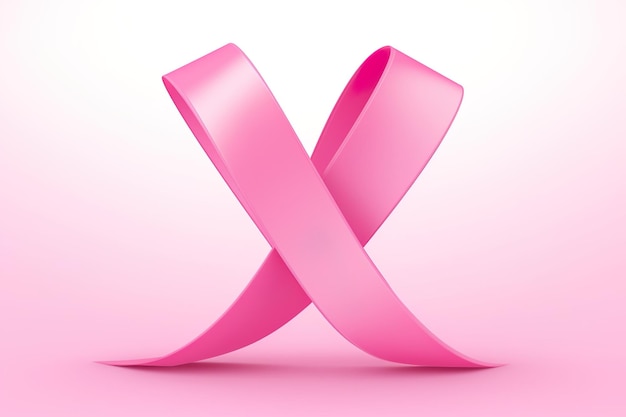 Foto mujer recuperando cáncer de mama cinta de concientización sobre el cáncer de mama con un hermoso fondo generado por ia
