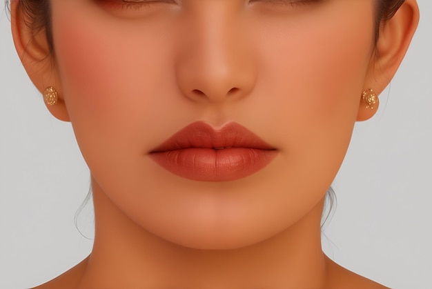 mujer retrato detalles labios
