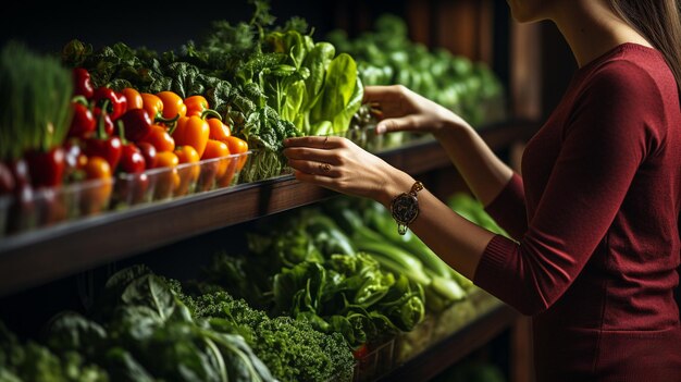 Mujer sacando productos del refrigerador