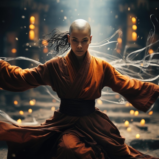 Foto mujer shaolin