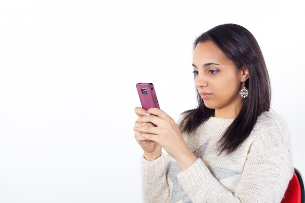 Mujer con un smartphone